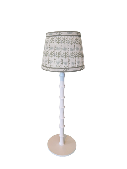 Pleated Block Print Lampshade Cover for Cordless Lamps - Claire Serene