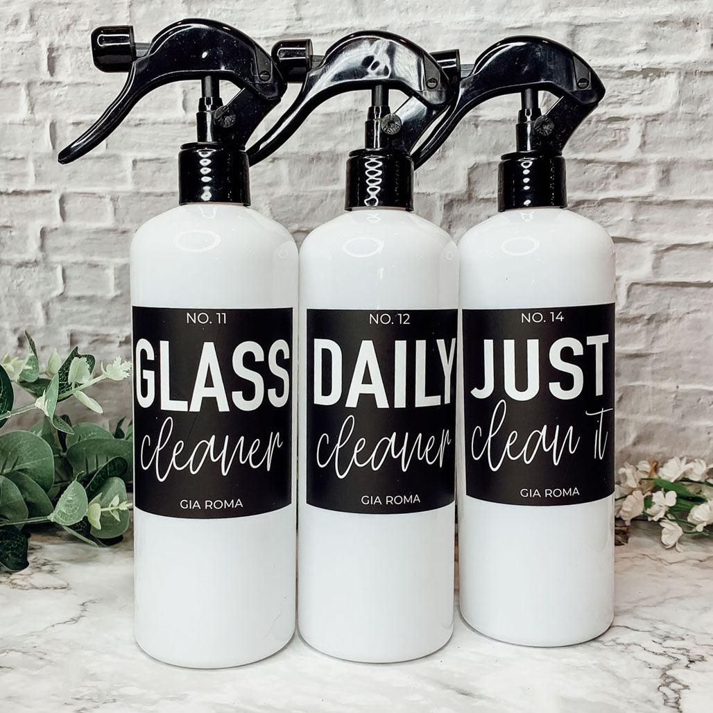 16oz Plastic Cleaning Bottles with Customized Labels