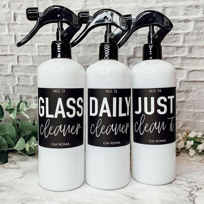 16oz Plastic Cleaning Bottles with Customized Labels