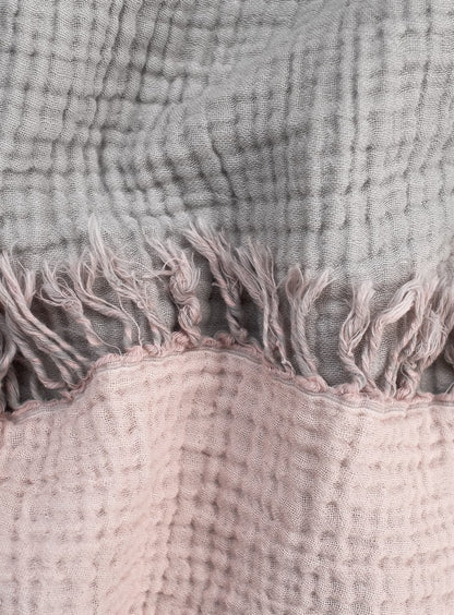 Haze 100% Cotton Double Sided Throw Blanket