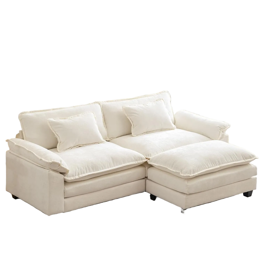 Comfy Cloud Couch Modular Sofa with Ottoman and Pillows