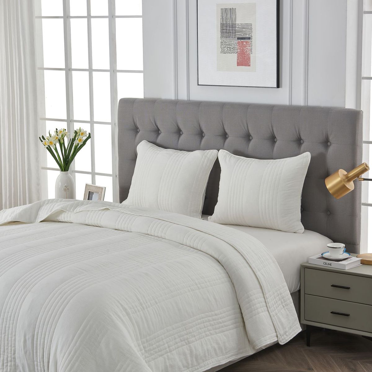 Stonewashed Cotton Quilt Sets