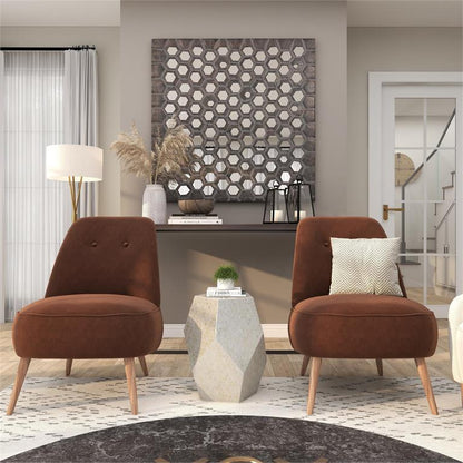 Cream Mother of Pearl Shell Handmade Accent Table