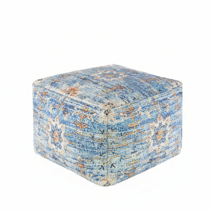 Cuddington Sky Blue Woven Pouf