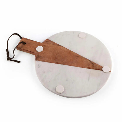 Cupid Marble/Wood Round Platter