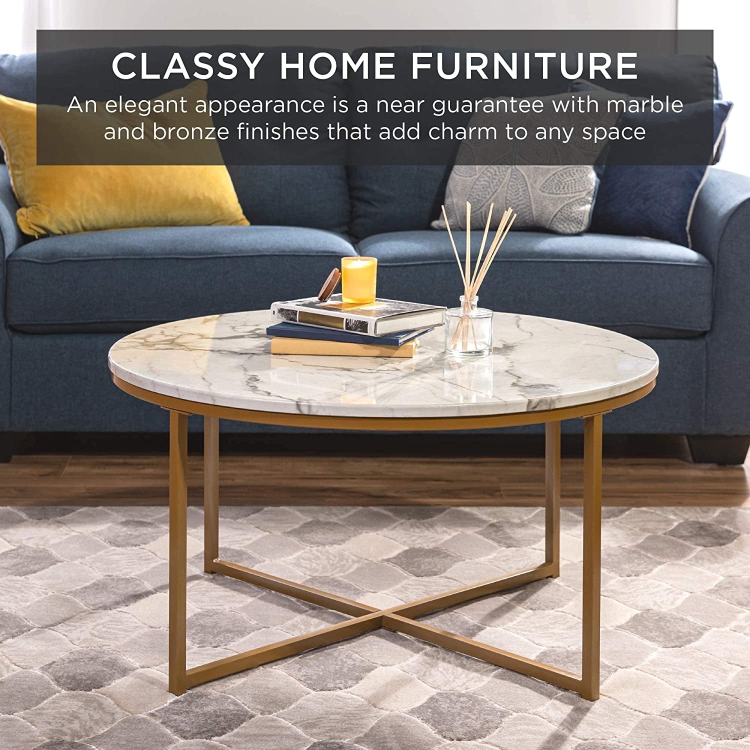 Marble and Gold Coffee Table