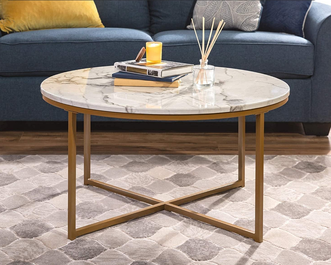 Marble and Gold Coffee Table