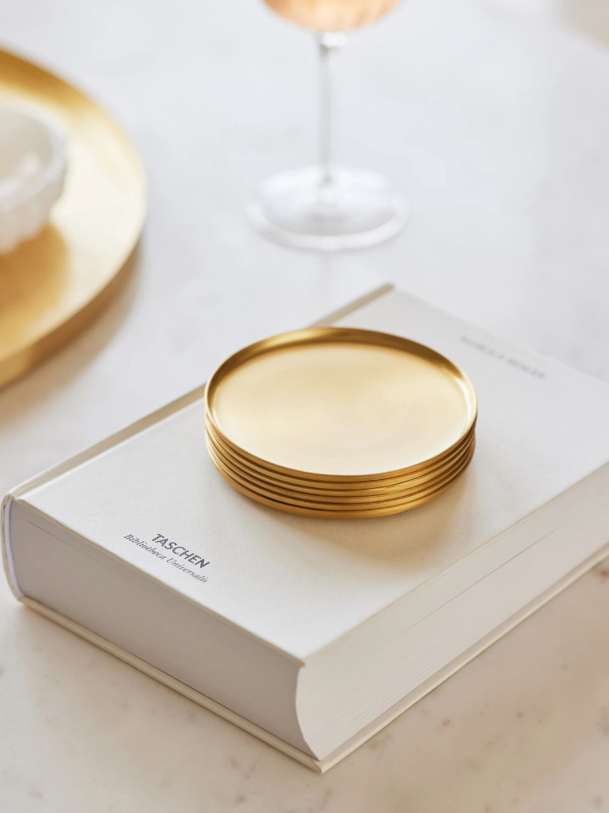 Heirloom Brass Coasters, Set of 4