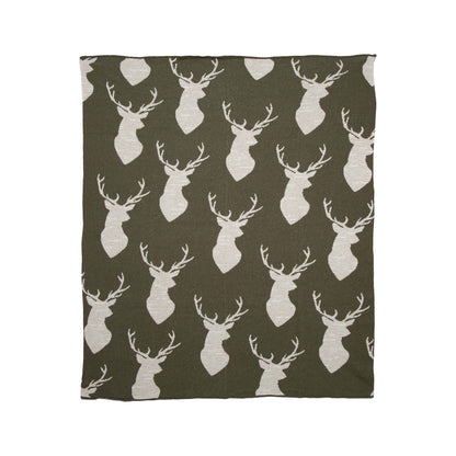 Oh Deer - Cotton Sustainable Knit Throw Blanket
