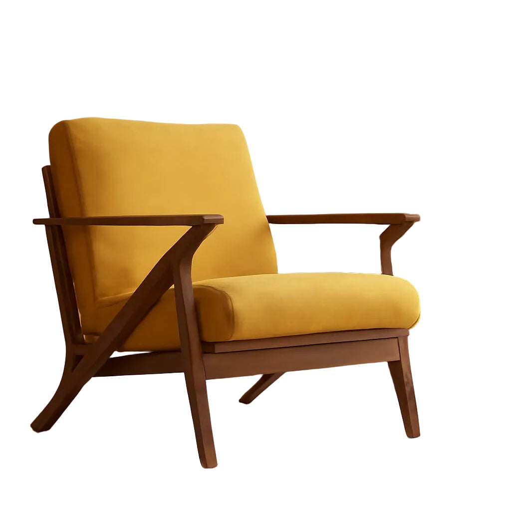 Zola Velvet Gold Upholstered Modern Accent Armchair