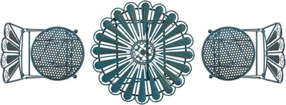 3 Piece Peacock Blue Bistro Set