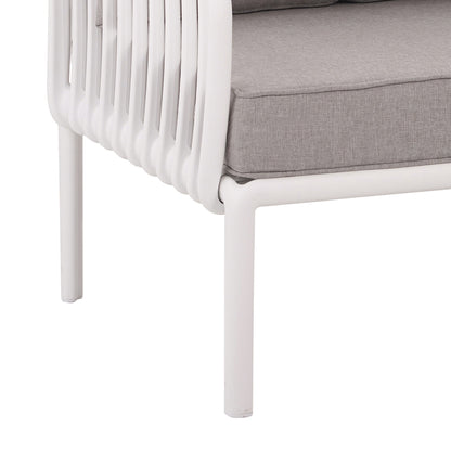 3 Piece Patio Conversation Set - White &amp; Gray