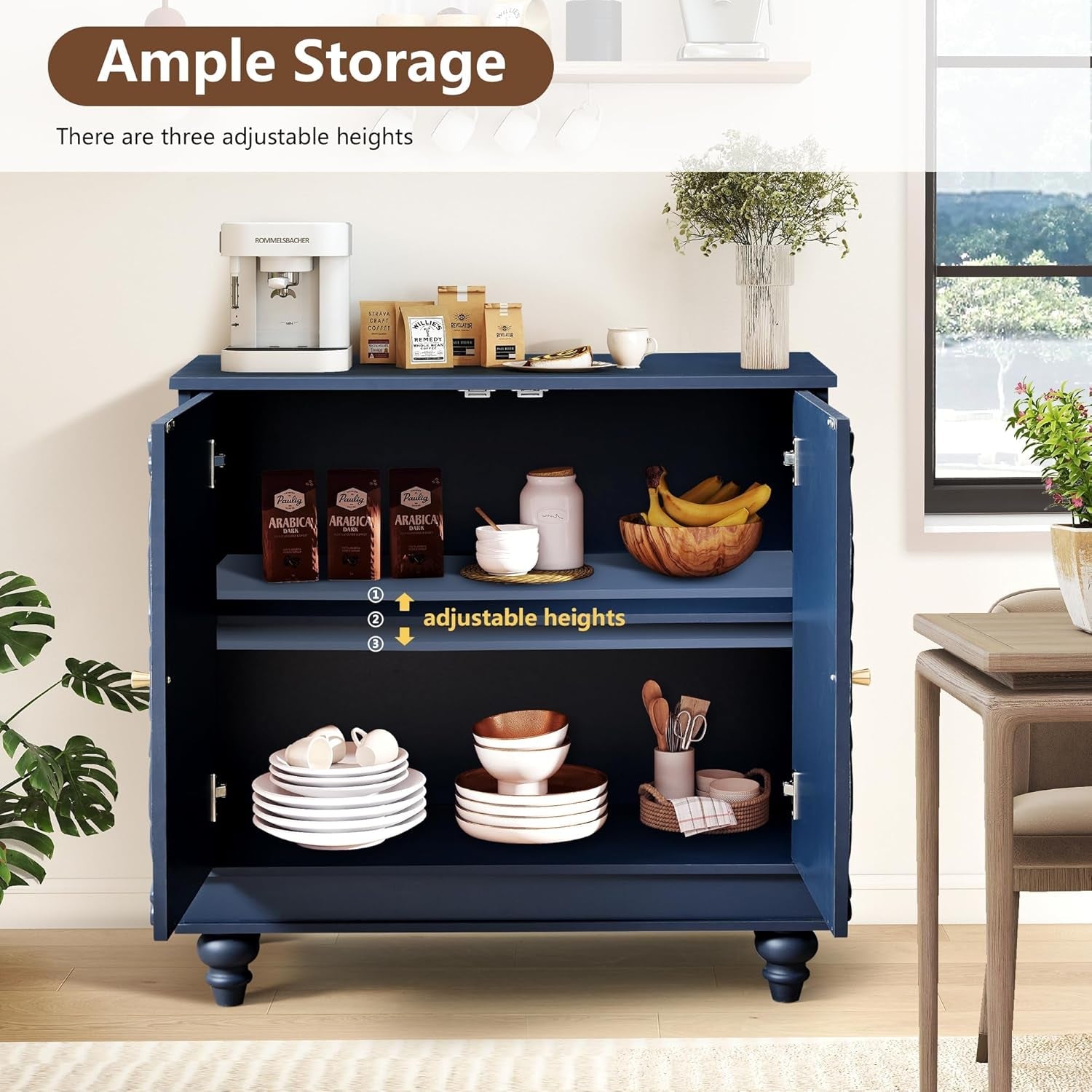 Midnight Blue Accent Cabinet