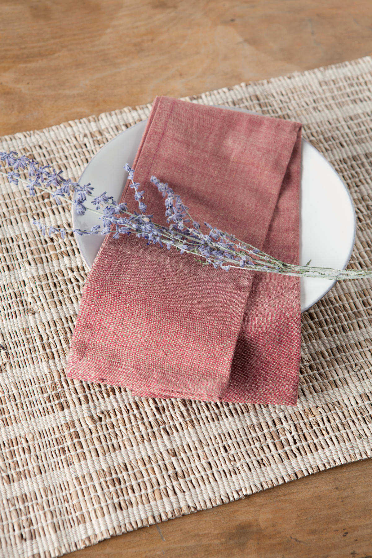 Set of 4 Handwoven Banana Fiber Placemats - 4 Styles
