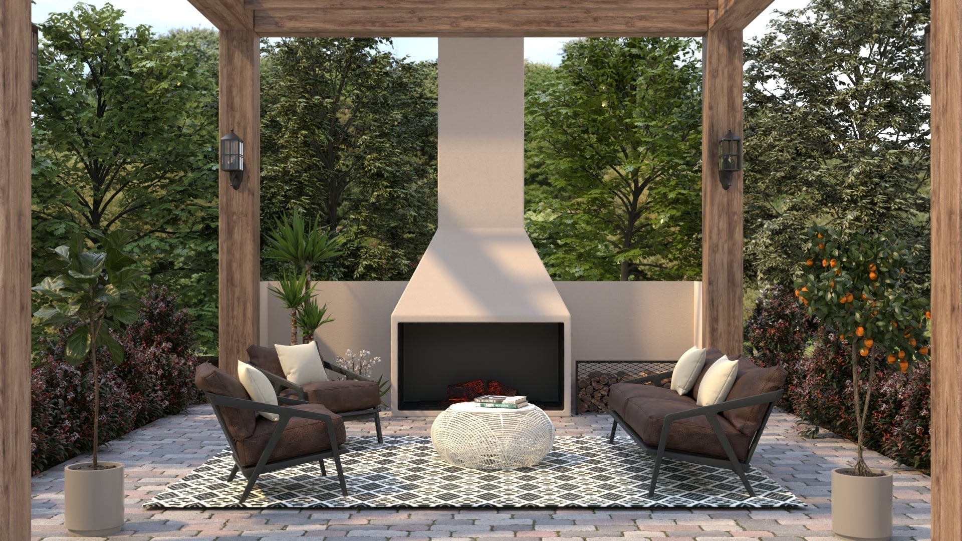Scotch Black &amp; White Reversible  Outdoor Mat