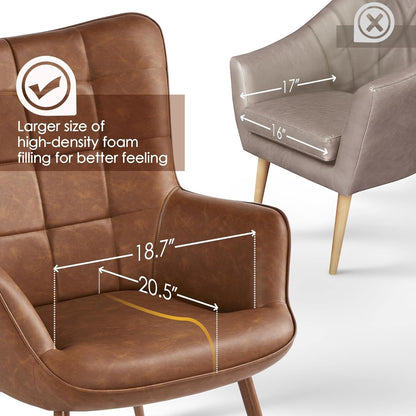 Modern Accent Chair With Metal Legs