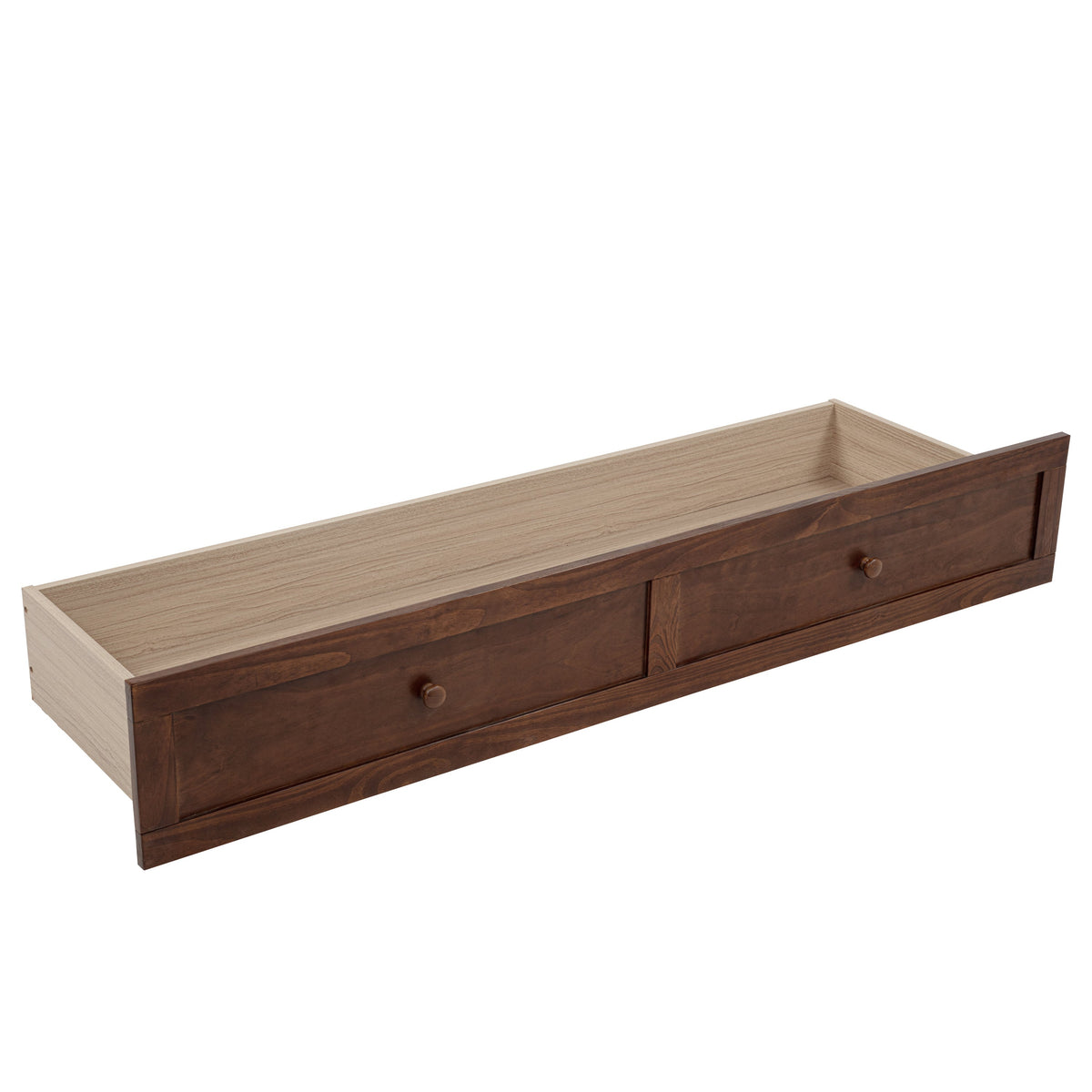 Queen Size Murphy Bed, Pine Wood with Power Station and Rattan Decoration Panel - Walnut