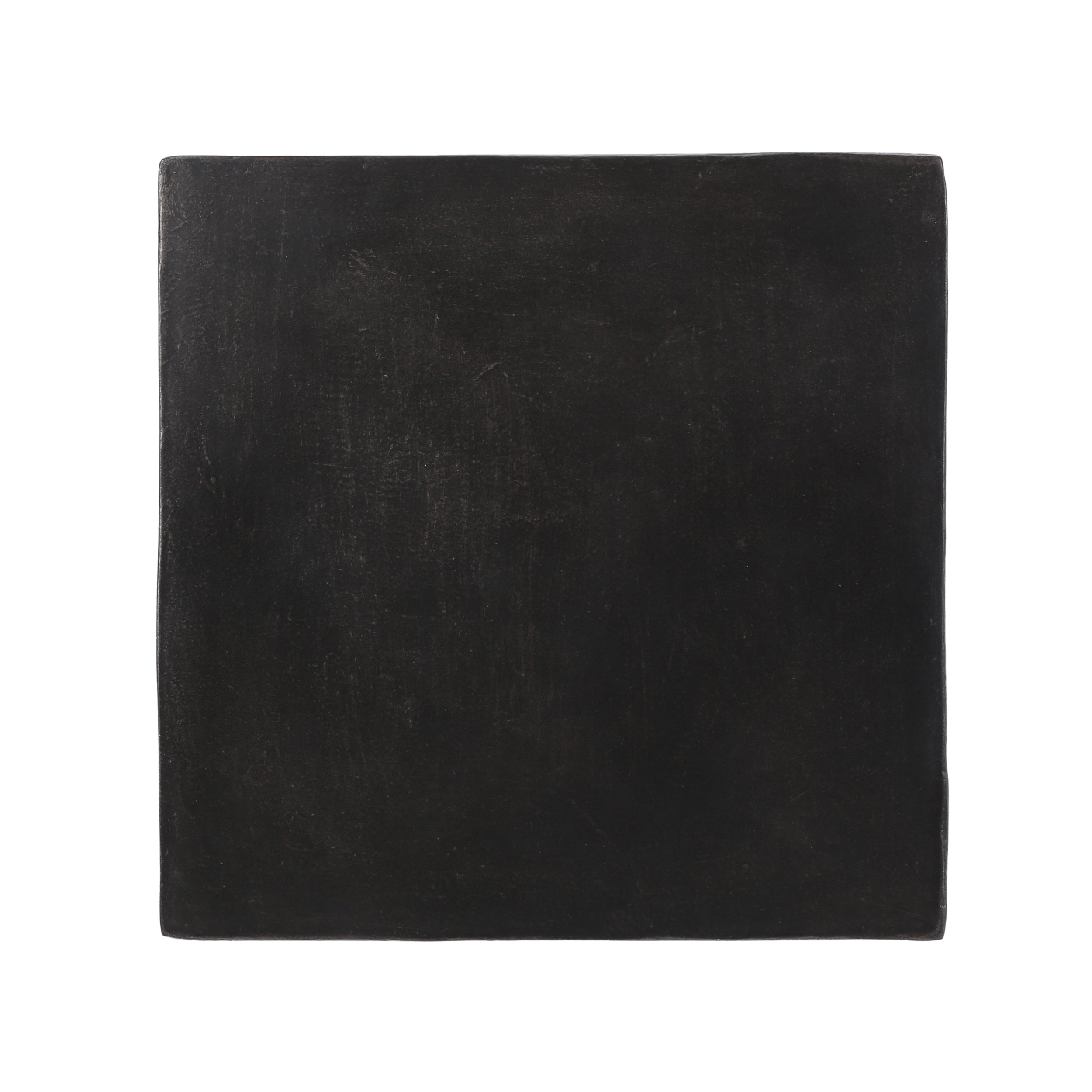 Indoor/Outdoor Lightweight Concrete Side Table in Metal Finish