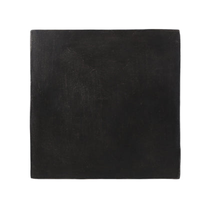Indoor/Outdoor Lightweight Concrete Side Table in Metal Finish