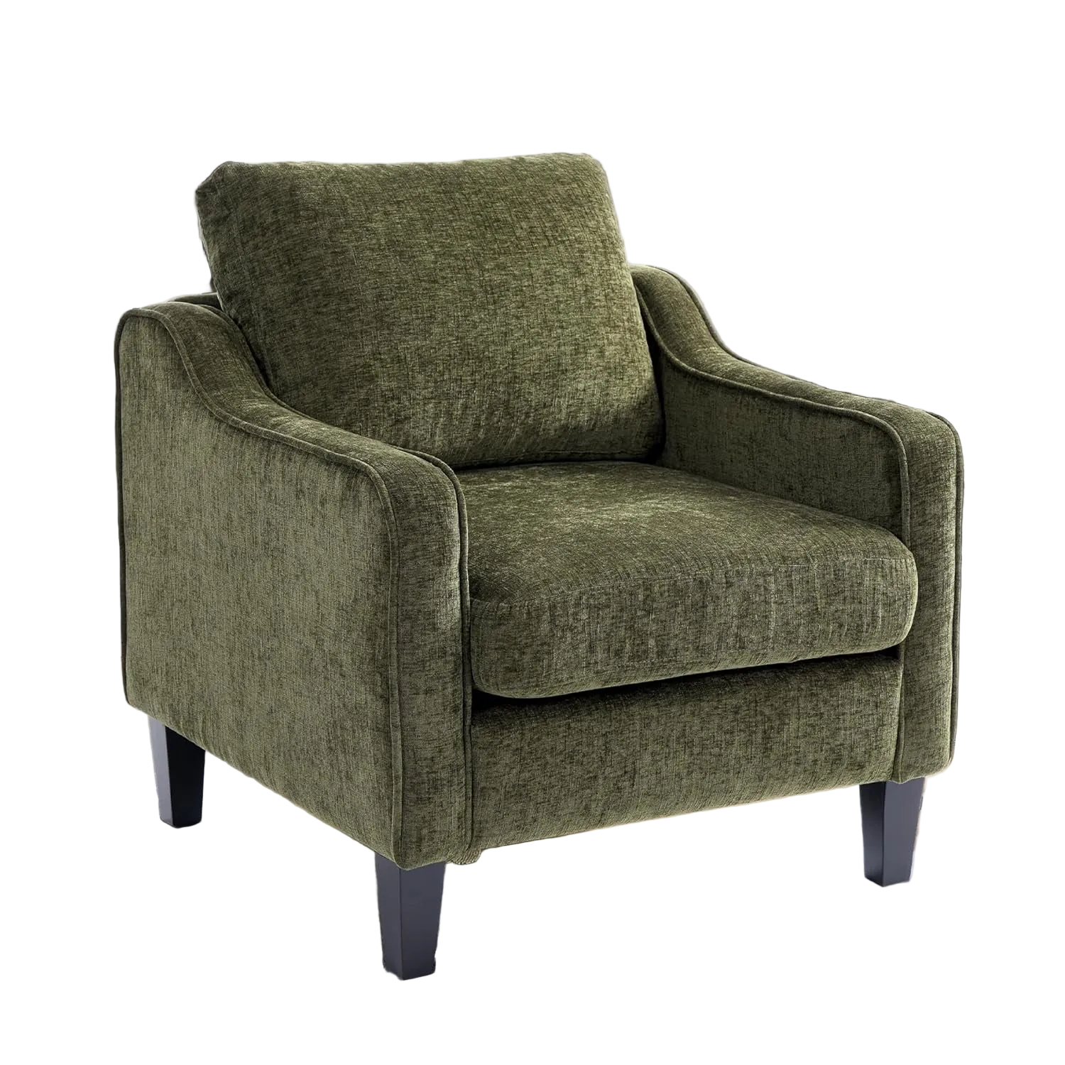 Compact Chenille Accent Chair With Removable Cover