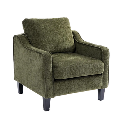 Compact Chenille Accent Chair With Removable Cover