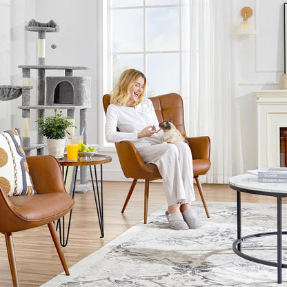 Modern Accent Chair With Metal Legs