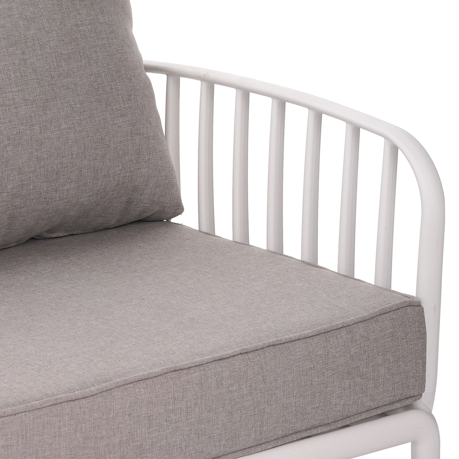 3 Piece Patio Conversation Set - White &amp; Gray