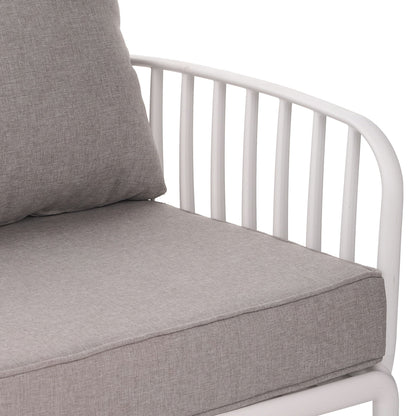 3 Piece Patio Conversation Set - White &amp; Gray