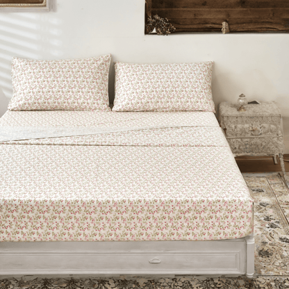 100% Cotton Coquette Sheet Set - Dainty Floral