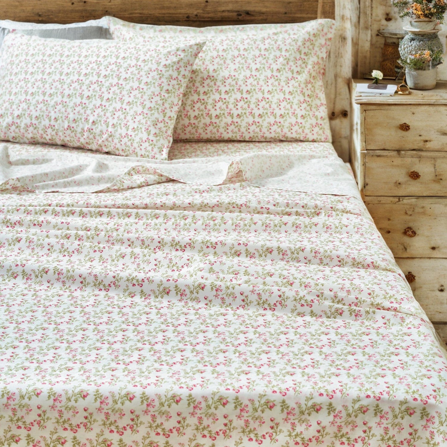 100% Cotton Coquette Sheet Set - Dainty Floral