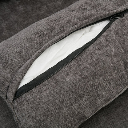 Cozy Upholstered Oversized 3-Seater Cloud Sofa in Dark Gray