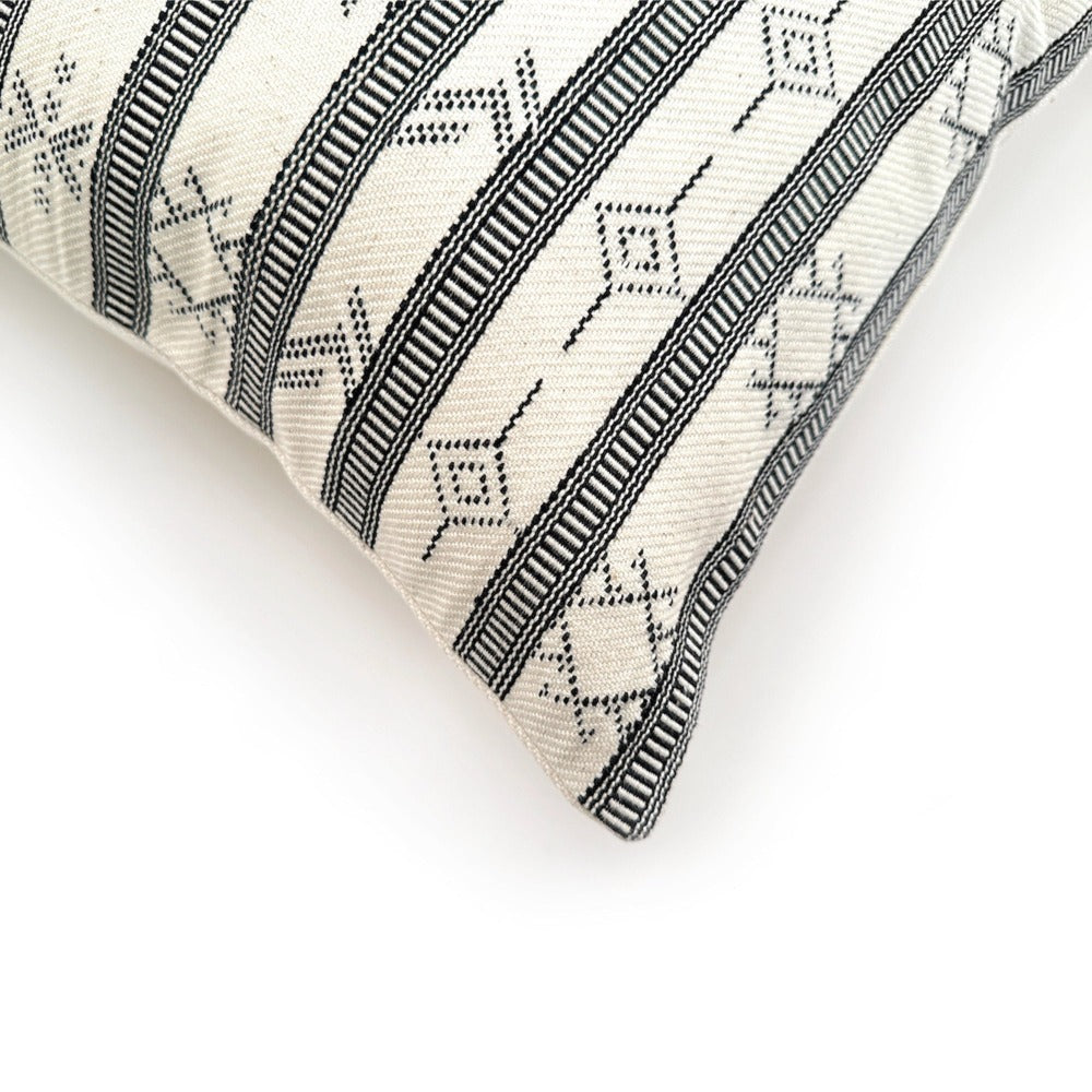 Black &amp; White Aztec Print Pillow Cover