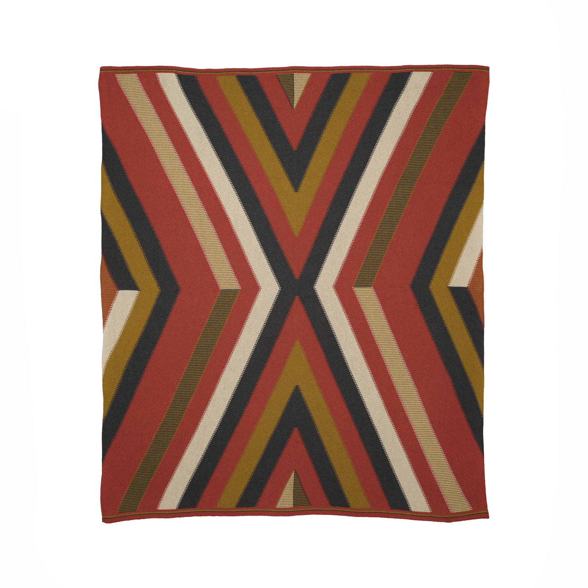 Crosswinds - Cotton Sustainable Knit Geometric Throw Blanket