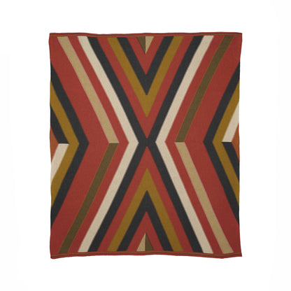 Crosswinds - Cotton Sustainable Knit Geometric Throw Blanket