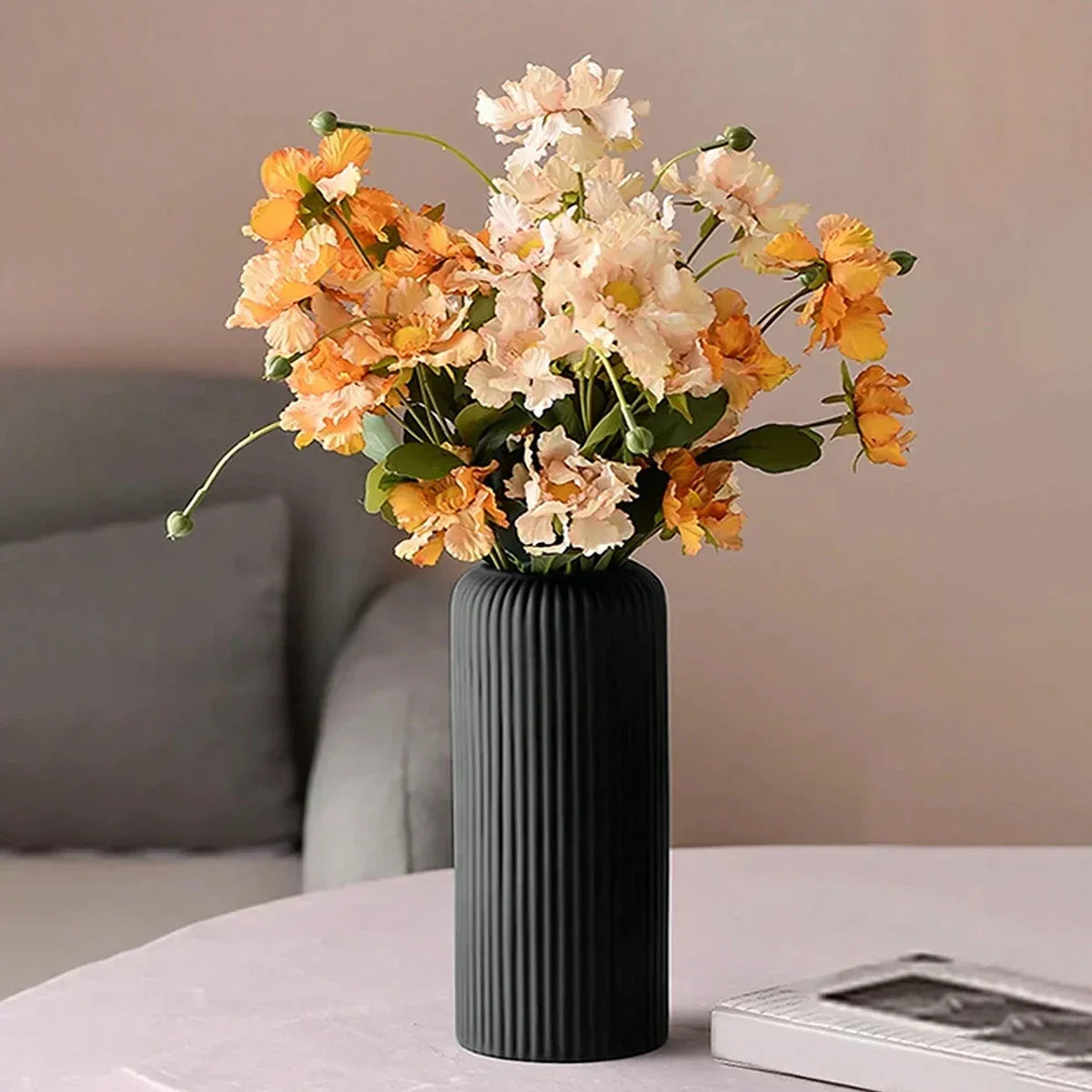 Ribbed Tall Vases - 2 Colors