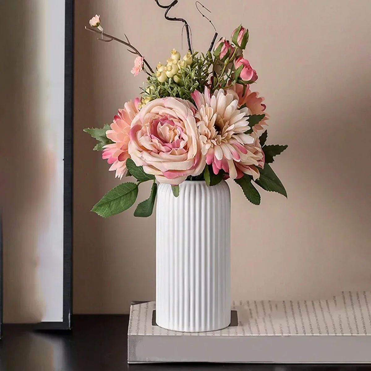 Ribbed Tall Vases - 2 Colors