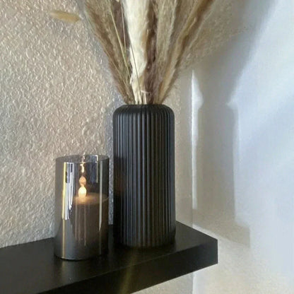 Ribbed Tall Vases - 2 Colors