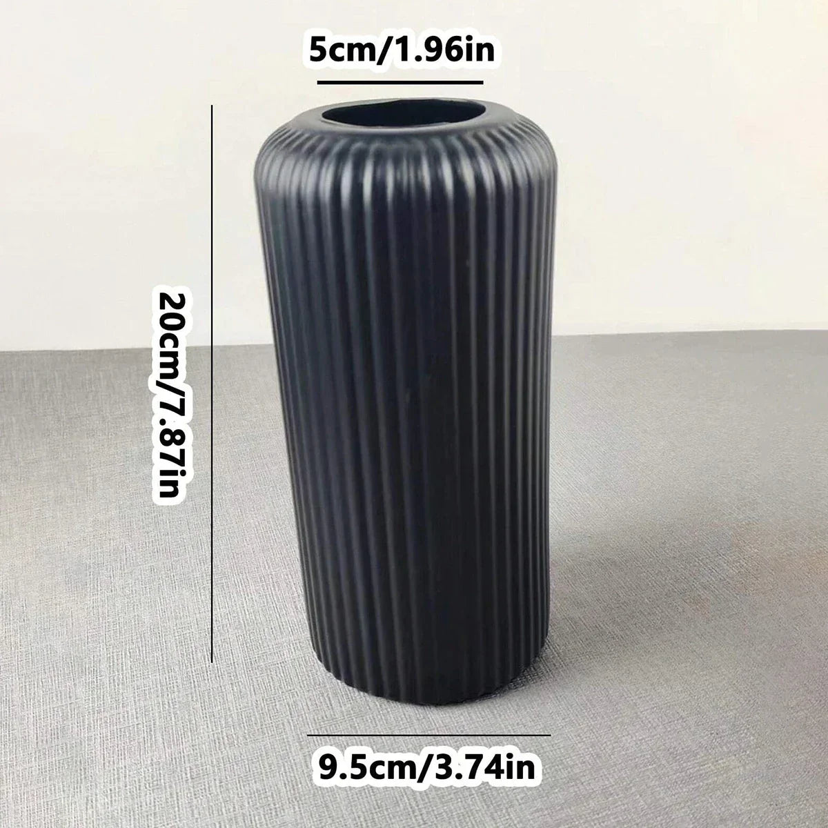 Ribbed Tall Vases - 2 Colors