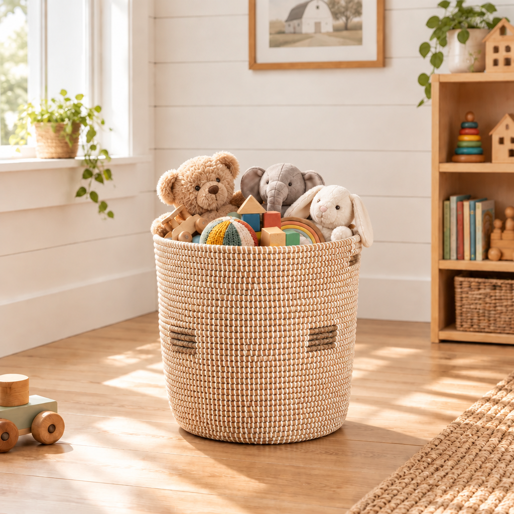 Flat Lid Storage Basket