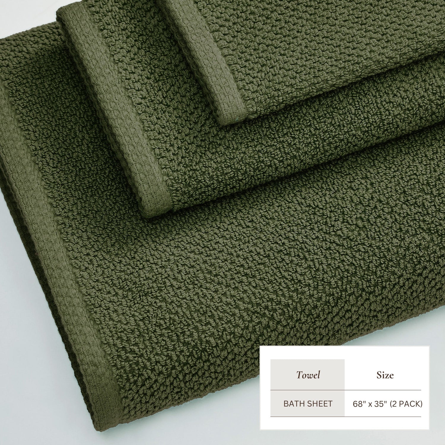 Cotton Textured Bath Towel Set - Acacia Collection
