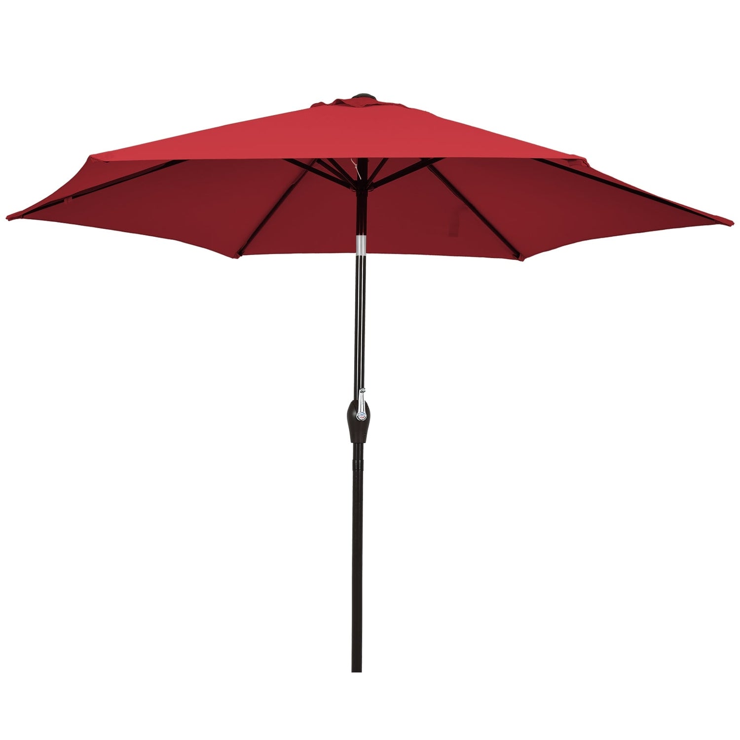 10 Ft Outdoor Patio Umbrella with Tilt and Crank - 7 Colors