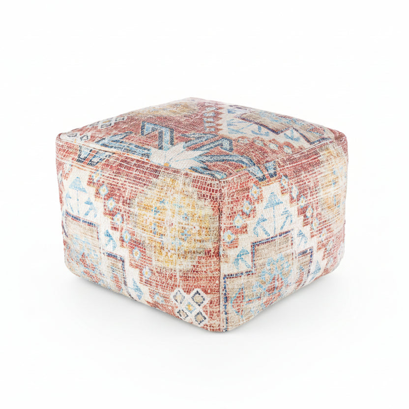 Dulwich Handwoven Neutral Pouf