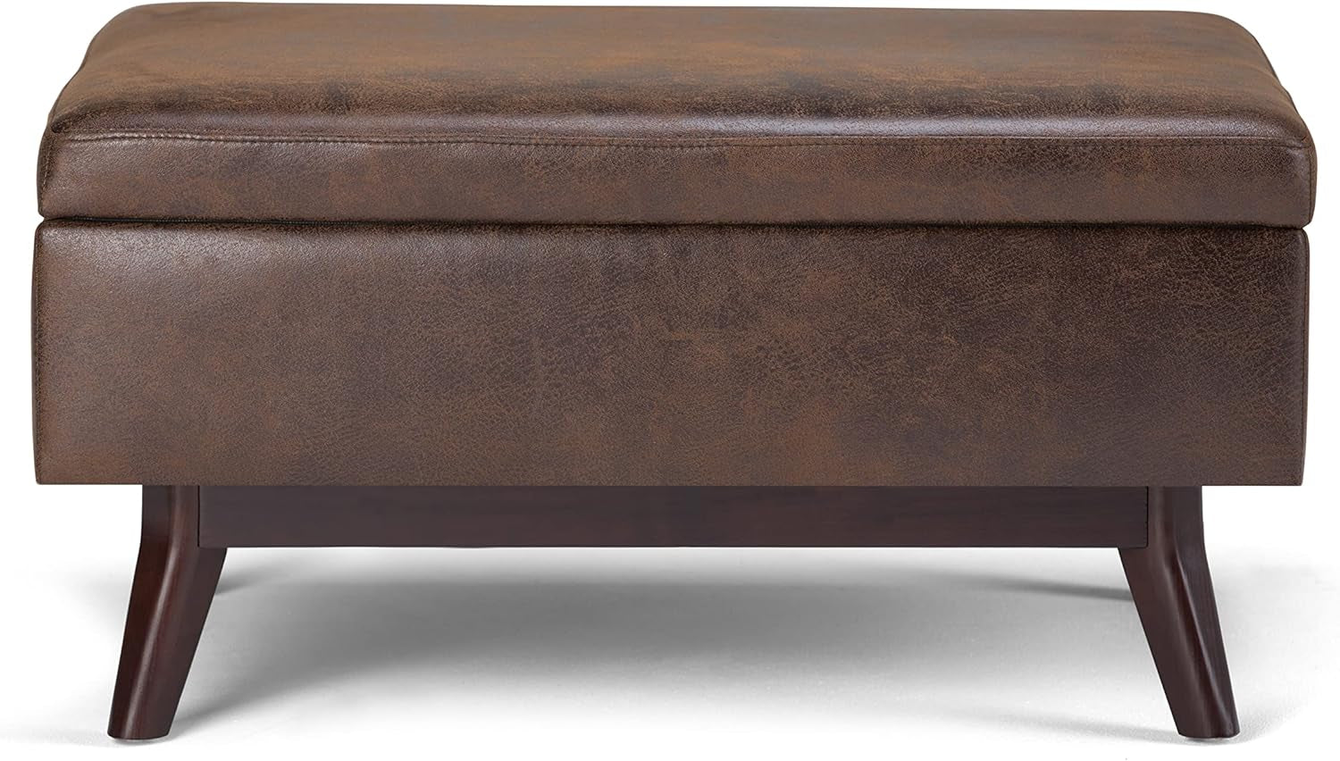 Owen Distressed Chestnut Brown Coffee Table Ottoman