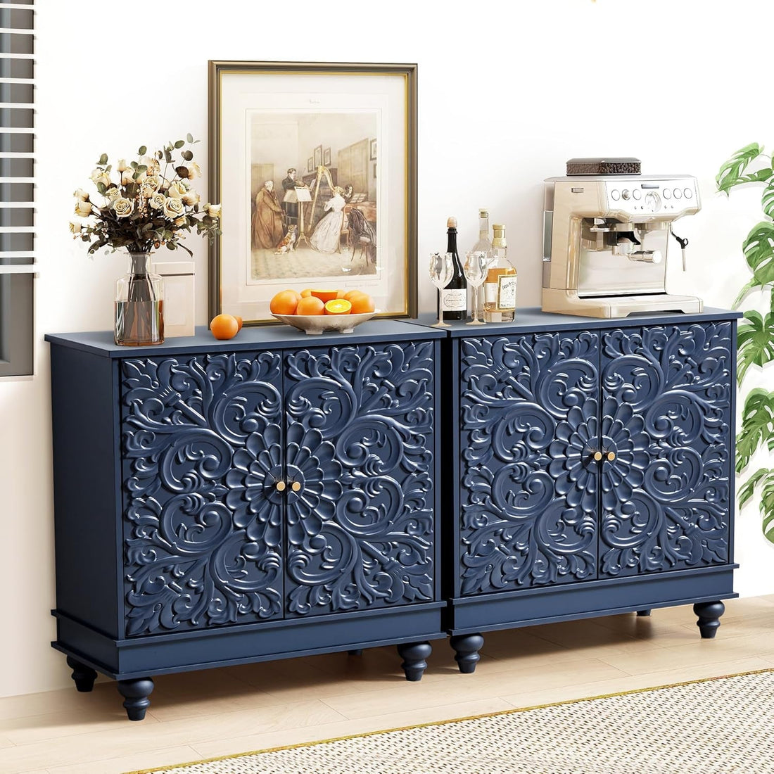 Midnight Blue Accent Cabinet