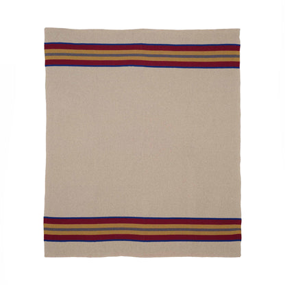 Camp Stripe - Cotton Sustainable Knit Throw Blanket Fall Rustic Gift