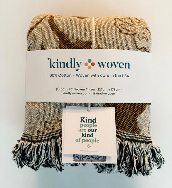 Green Herringbone Jacquard Woven Throw