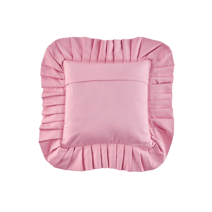 Ruffled Pillow Cover Blumen Green