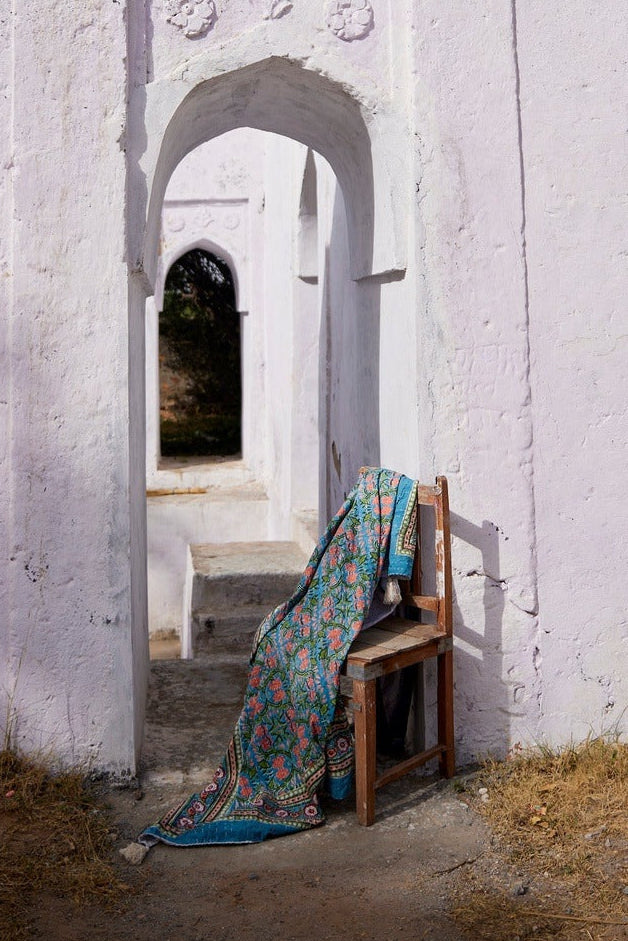 Handmade Topanga Throw - Blue