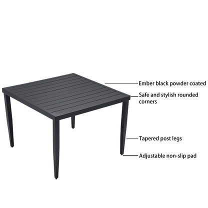 5-Piece Outdoor Aluminum Dining Set - Ember Black