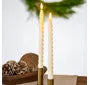 Set of 2 LED Twist Taper Candles in Red, Green, or Ivory